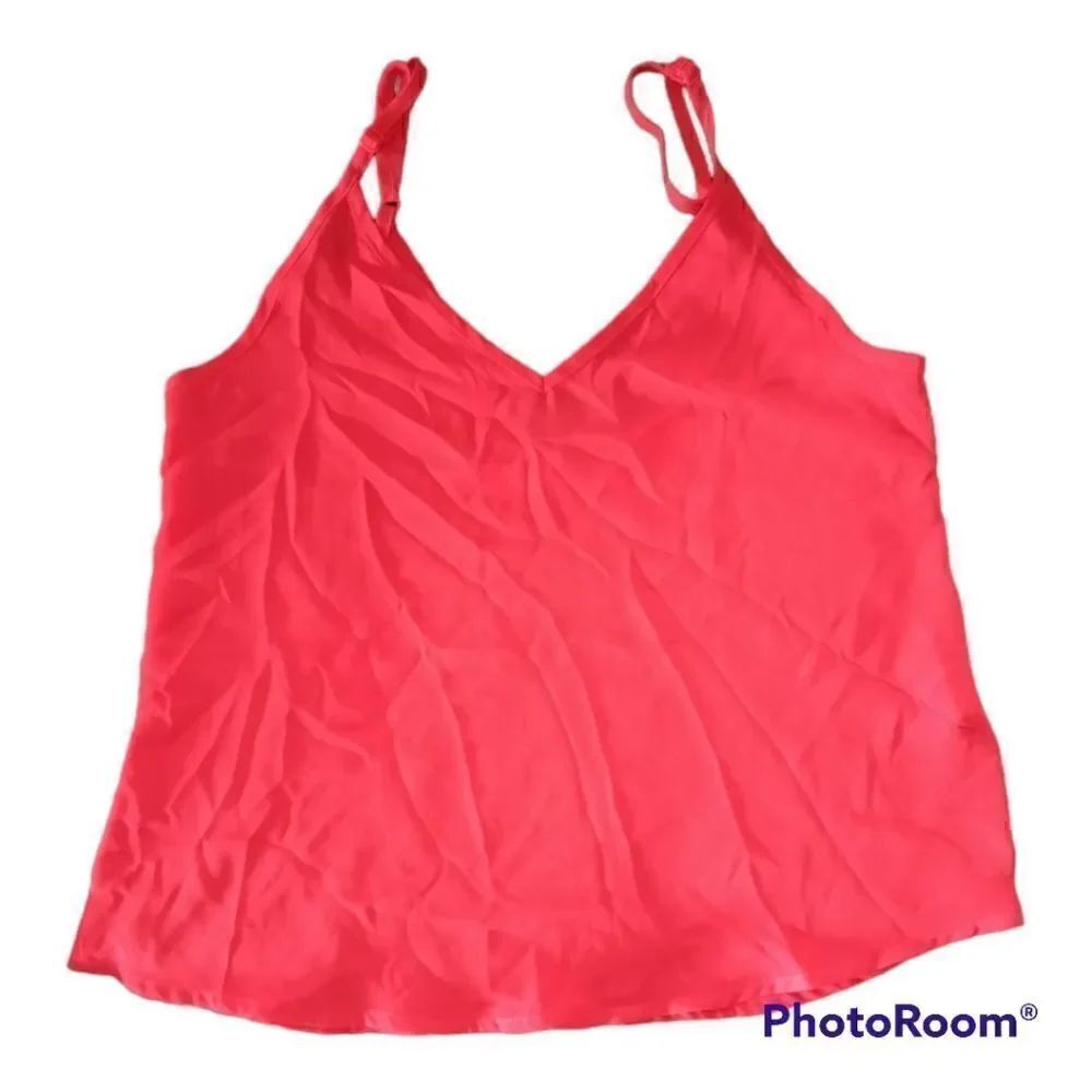 Shein Double V Neck Strappy Spaghetti Sleeveless Blouse Cami Tank Top